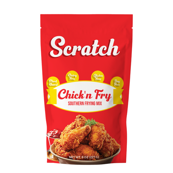 Scratch Chicken Fry Mix - Gluten Free, Dairy Free, Southern Seasoned Flour and Batter, 6 pack (48 oz)